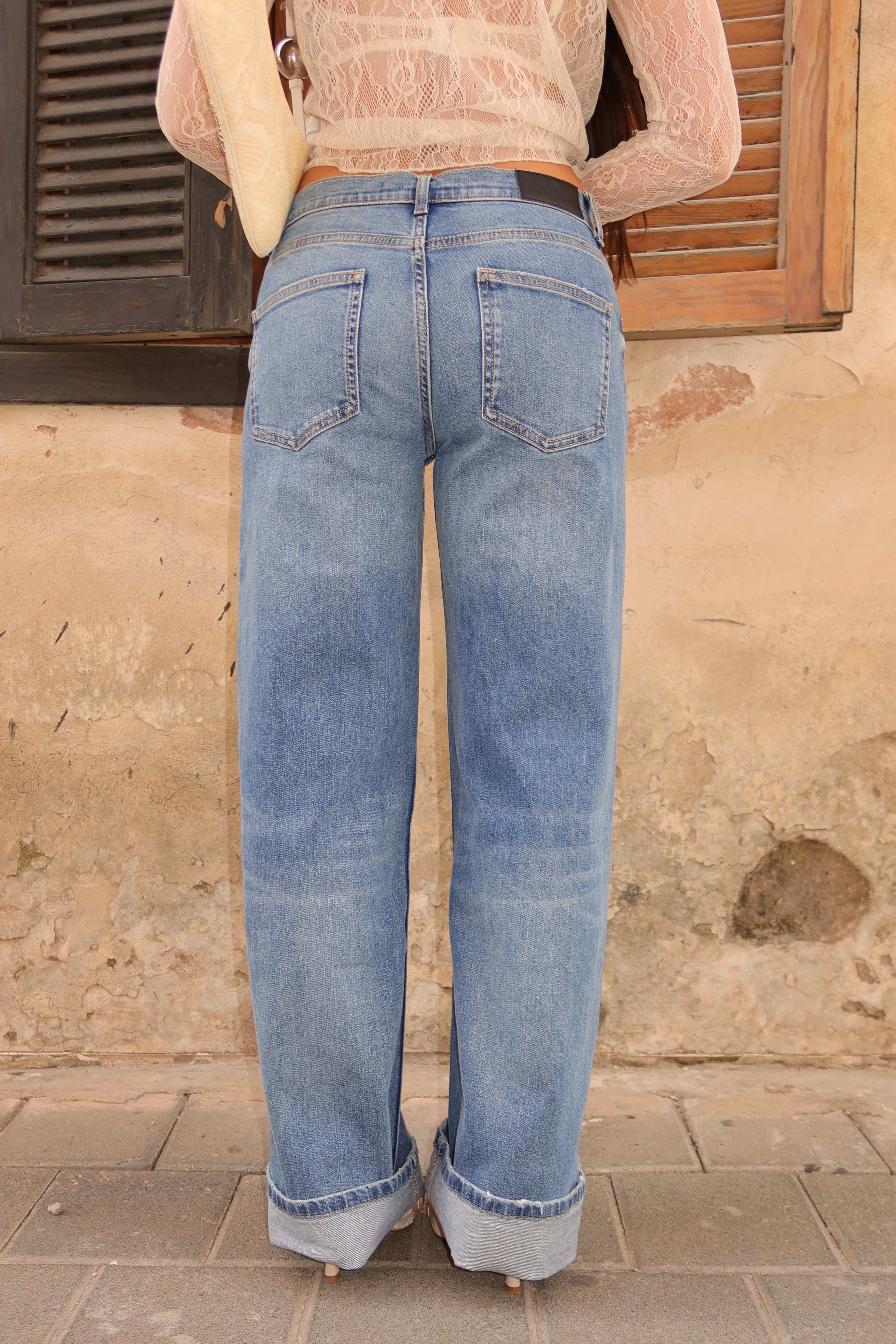 de Perfect Straight Jeans Blue
