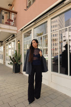 de Romantic Top Navy Blue