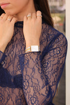 de Romantic Top Navy Blue