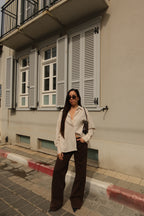 de Perfect Straight Jeans Brown