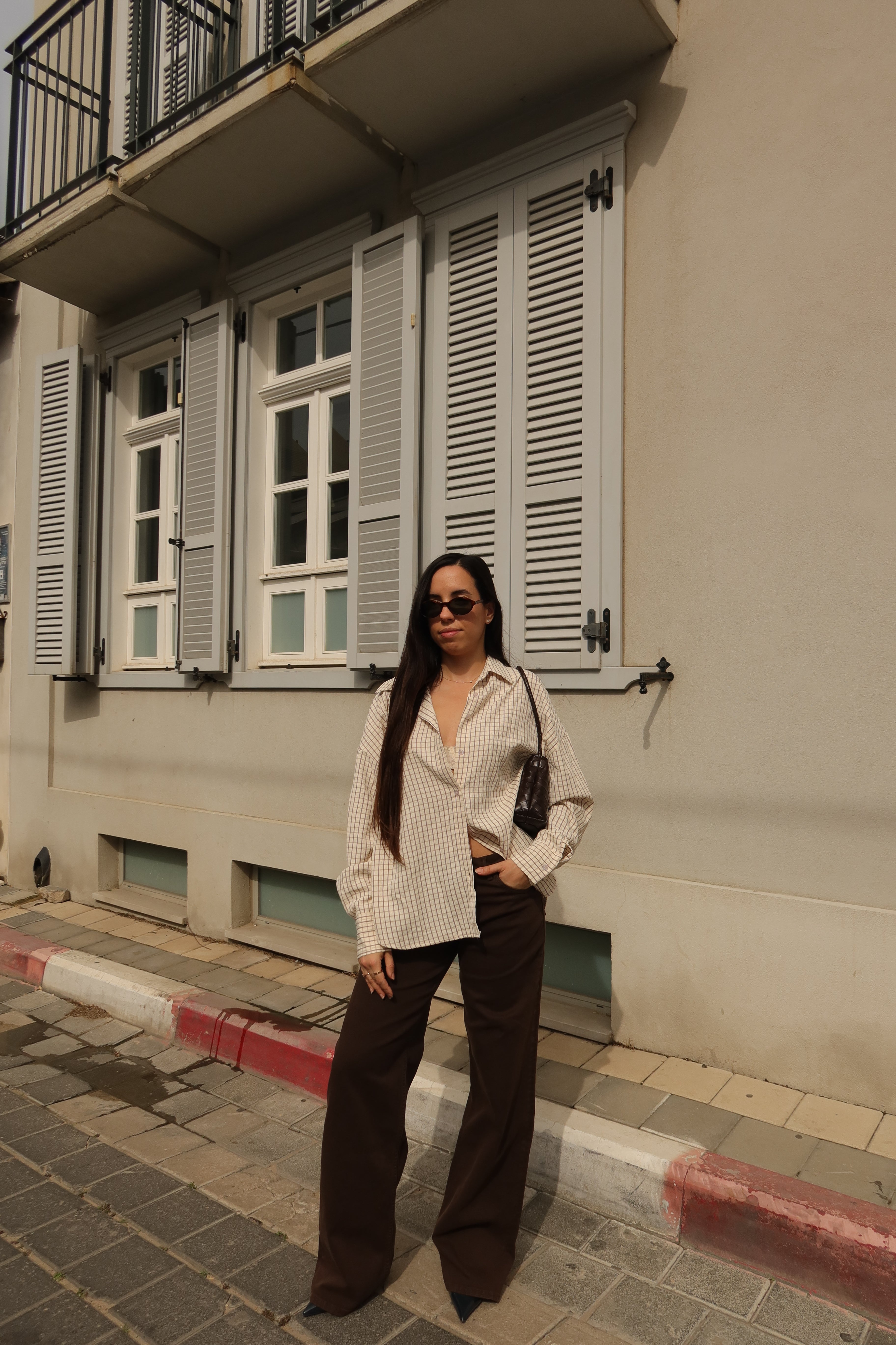 de Perfect Straight Jeans Brown