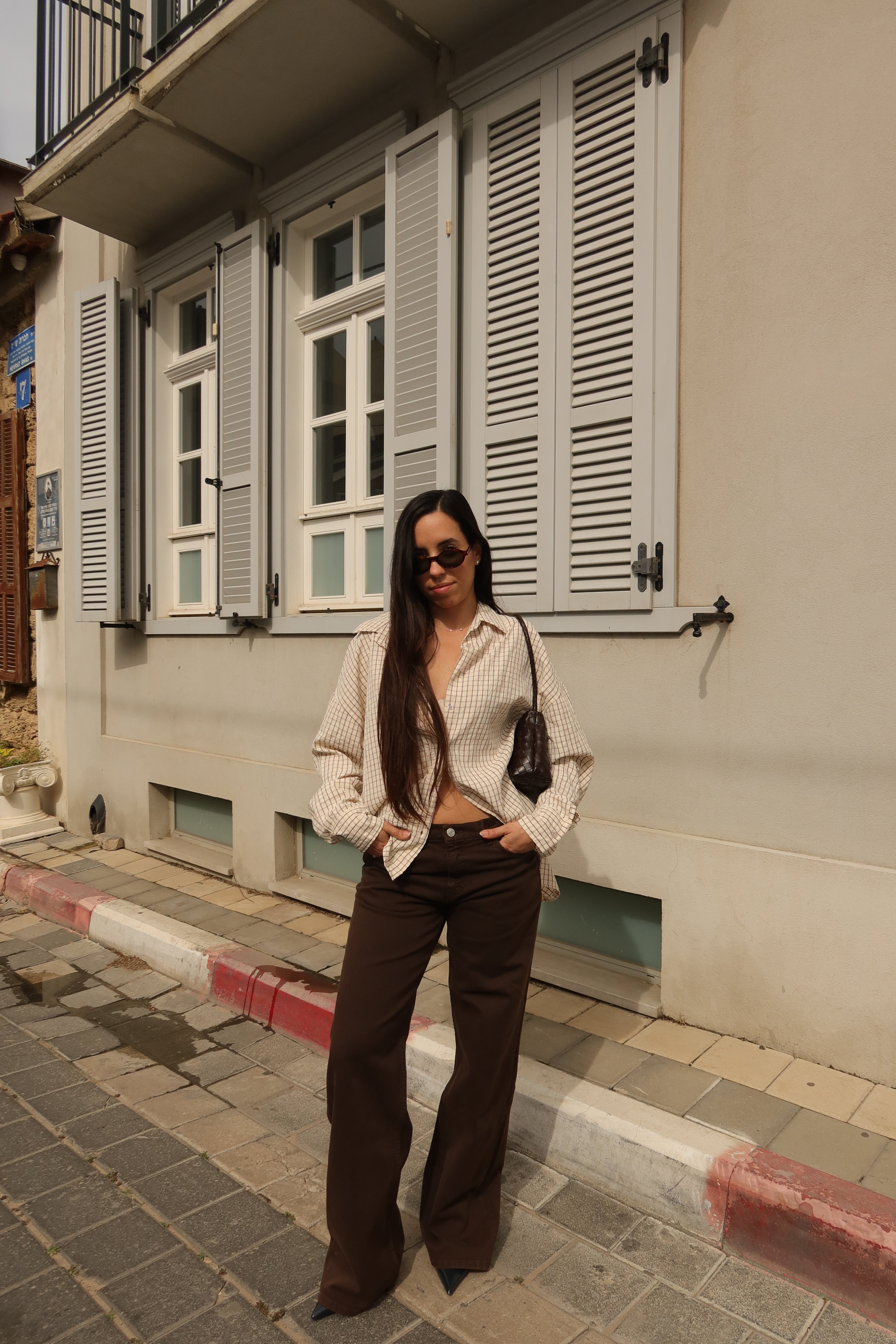 de Perfect Straight Jeans Brown