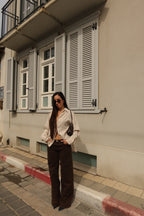 de Perfect Straight Jeans Brown