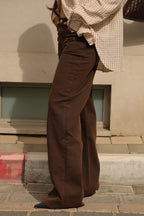 de Perfect Straight Jeans Brown