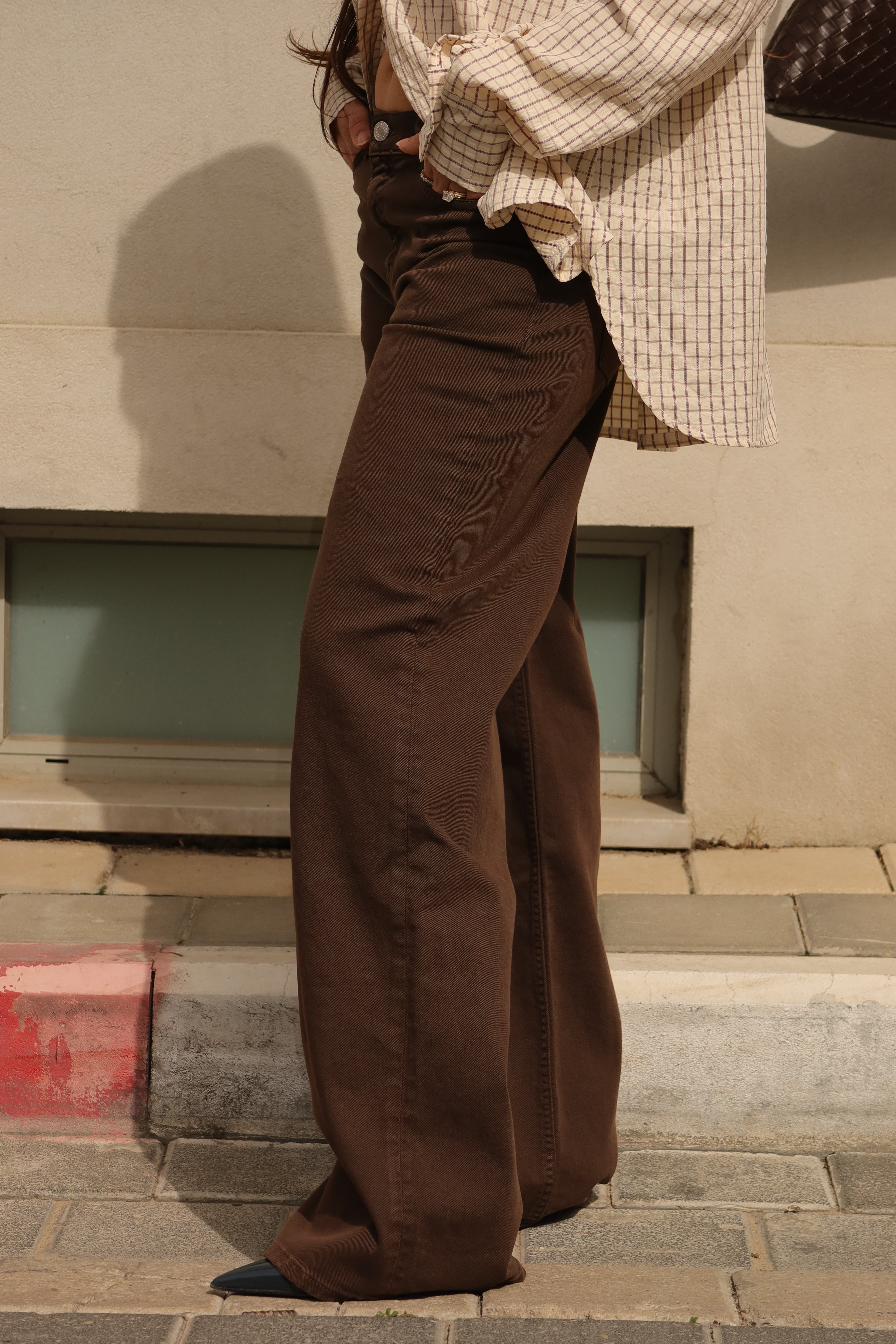 de Perfect Straight Jeans Brown