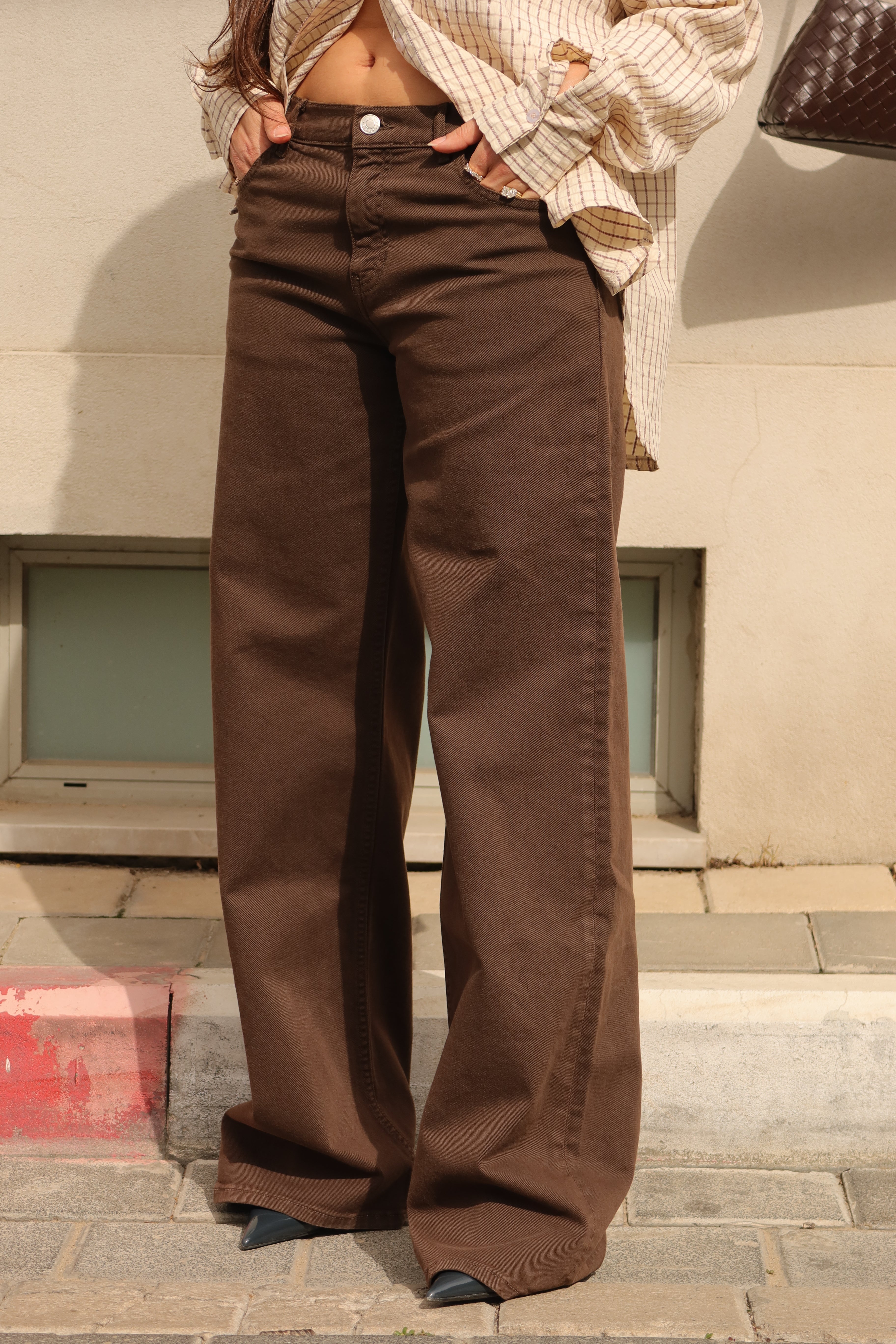 de Perfect Straight Jeans Brown
