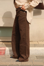 de Perfect Straight Jeans Brown