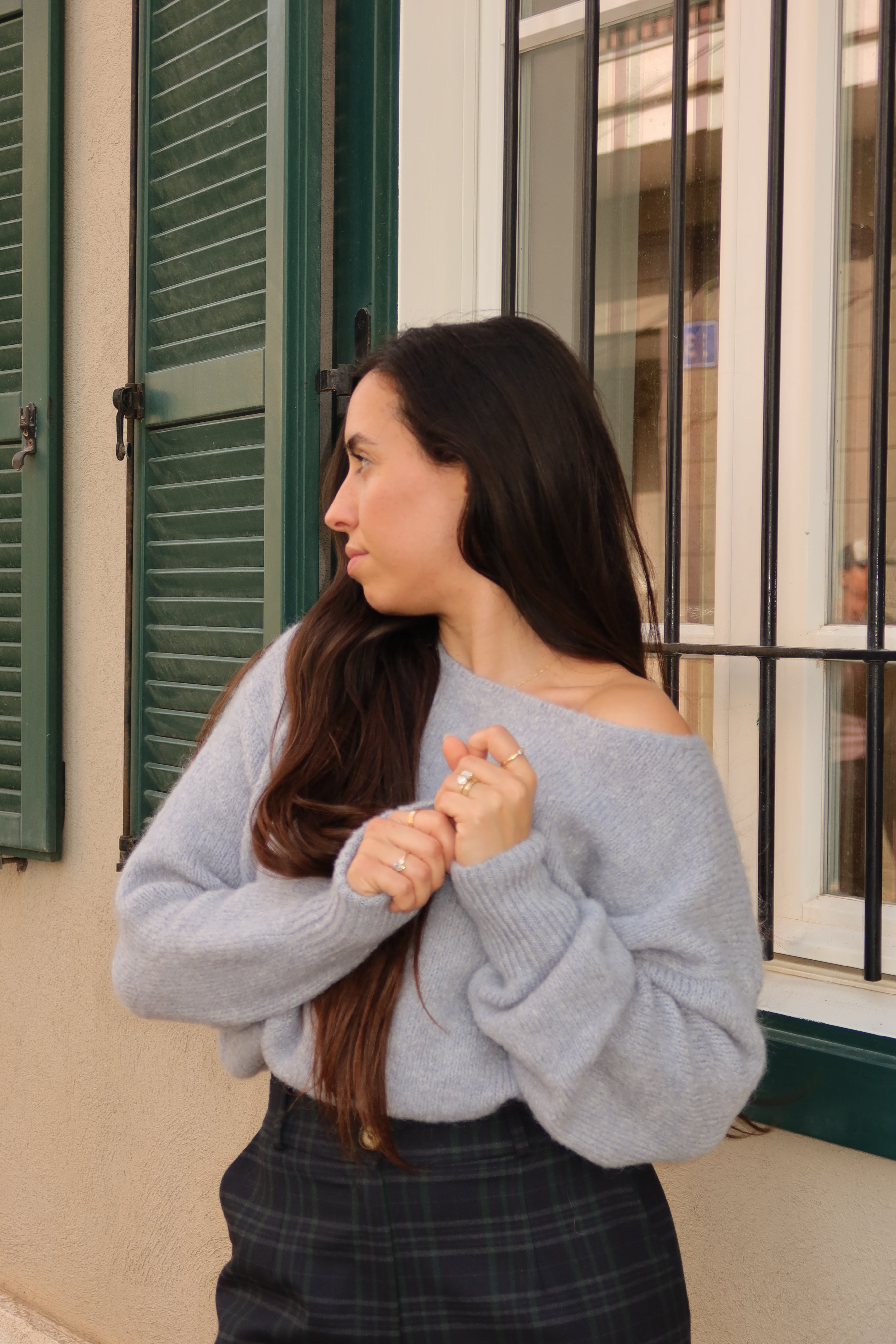 de Cozy Sweater Baby Blue