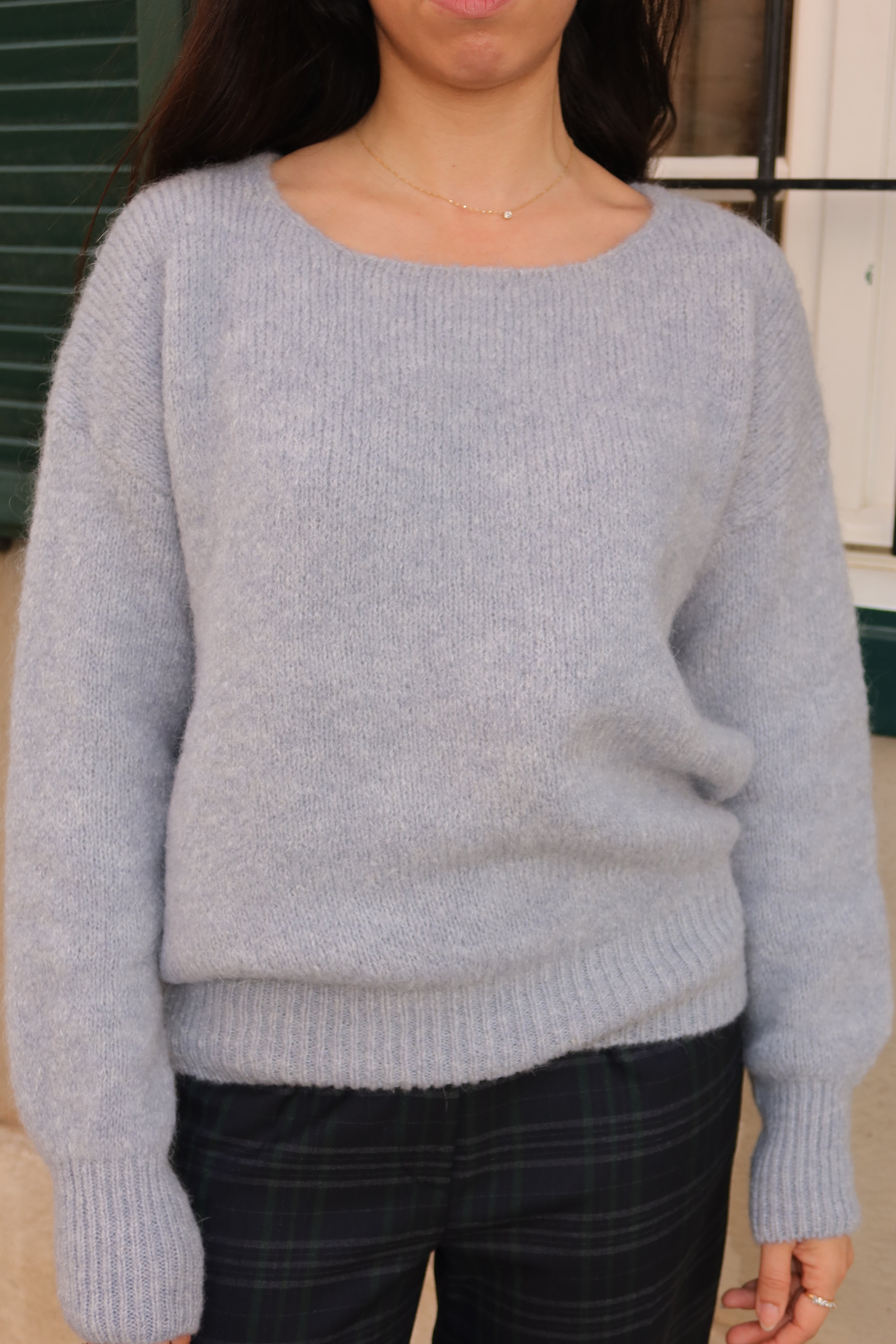 de Cozy Sweater Baby Blue