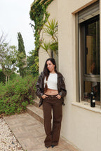 de Perfect Straight Jeans Brown